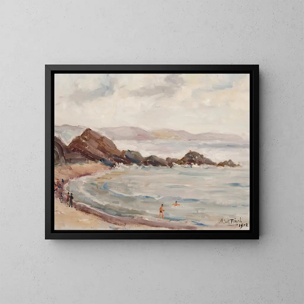 La plage de Looen - Alfred William Finch — quadro incorniciato alla parete