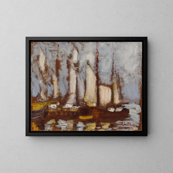 Vaisseaux di navigazione - Alfred William Finch — quadro incorniciato alla parete