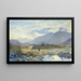 Capel Curig con Snowdon e le Glyders in lontananza, nord del Galles - Alfred William Hunt — quadro incorniciato alla parete