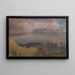 Vista sulla baia di Napoli con il Vesuvio fumante in lontananza, sera - Alfred William Hunt — quadro incorniciato alla parete