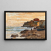Bateau da pesca sulla spiaggia al tramonto - Alfred Zoff — quadro incorniciato alla parete