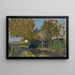Rue de village avec ferme sous les arbres - Alfred Zoff — quadro incorniciato alla parete