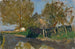 Rue de village avec ferme sous les arbres - Alfred Zoff — vista dell’opera