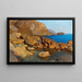 Costa rocciosa vicino a Nervi al tramonto - Alfred Zoff — quadro incorniciato alla parete