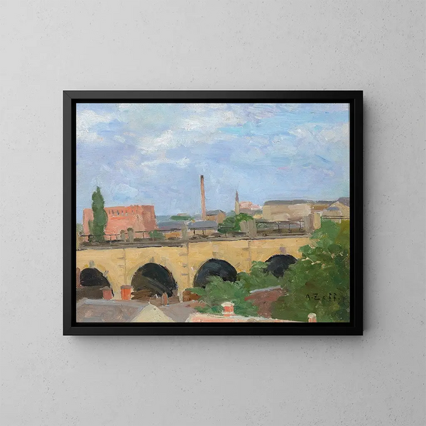 sulla costa ligure - Alfred Zoff — quadro incorniciato alla parete