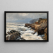 Riviera, onde che si infrangono a Boccadasse - Alfred Zoff — quadro incorniciato alla parete