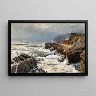 Alfred Zoff - Riviera Breaking Waves in Boccadasse.webp