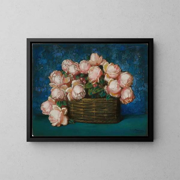 Cesto di fiori - Alfredo Ramos Martínez — quadro incorniciato alla parete