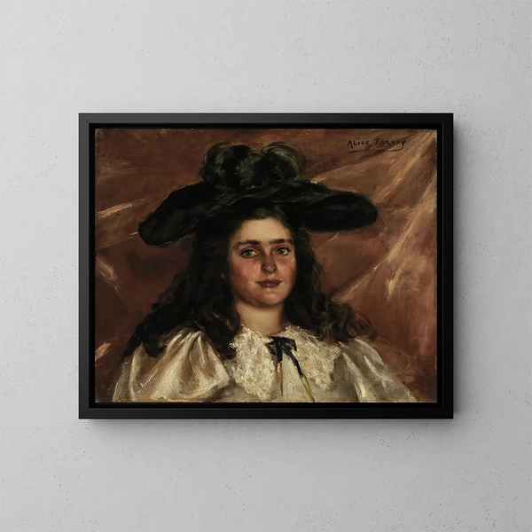 Laura Alice con grande cappello - Alice Pike Barney — quadro incorniciato alla parete