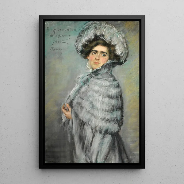 Laura Alice in grigio - Alice Pike Barney — quadro incorniciato alla parete
