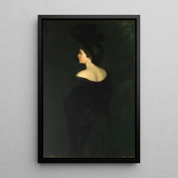 Laura in nero - Alice Pike Barney — quadro incorniciato alla parete