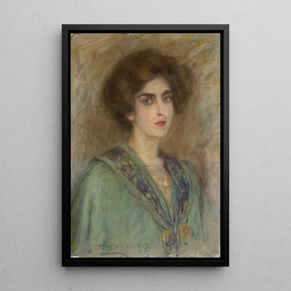 Riproduzione del dipinto Laura in mantello verde - Alice Pike Barney