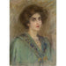 Riproduzione del dipinto Laura in mantello verde - Alice Pike Barney
