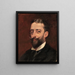 Uomo con monocolo - Alice Pike Barney — quadro incorniciato alla parete