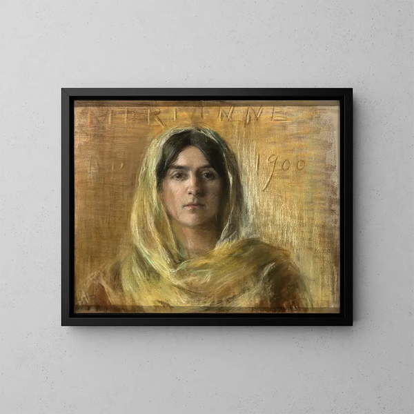 Marianne in giallo - Alice Pike Barney — quadro incorniciato alla parete