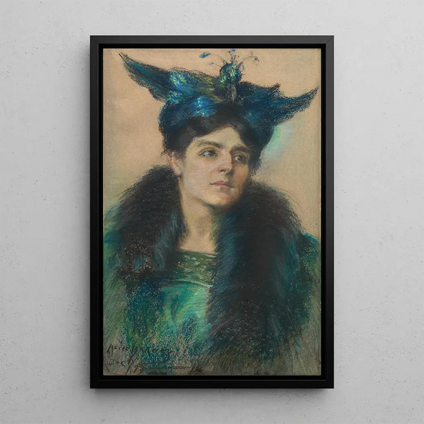 Marianne con cappello - Alice Pike Barney — quadro incorniciato alla parete