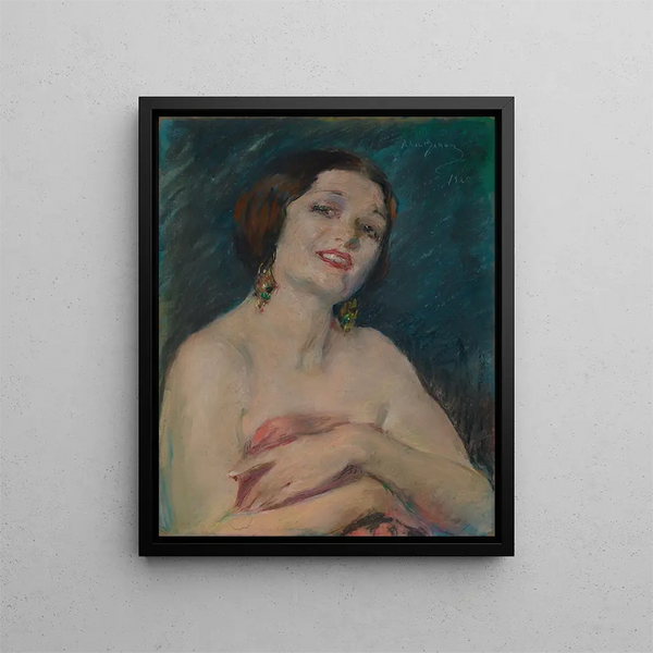 modello con tendaggi - Alice Pike Barney — quadro incorniciato alla parete