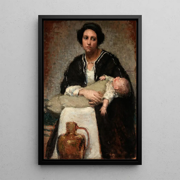 Madre e bambino addormentato - Alice Pike Barney — quadro incorniciato alla parete