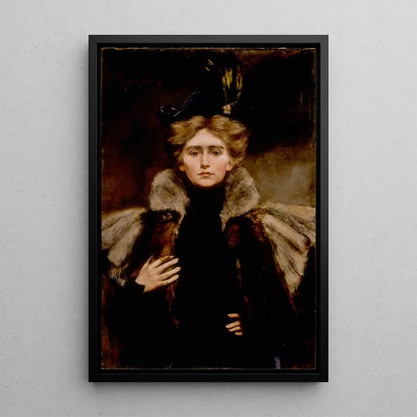 Natalie in pelliccia - Alice Pike Barney — quadro incorniciato alla parete