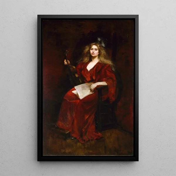 Natalie al violino - Alice Pike Barney — quadro incorniciato alla parete