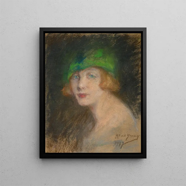 Il cappello verde - Alice Pike Barney — quadro incorniciato alla parete