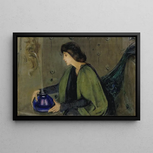 Donna e Pavone - Alice Pike Barney — quadro incorniciato alla parete