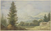 Paesaggio montano con a sinistra grandi abeti e a destra due capanne - Allaert van Everdingen — vista dell’opera