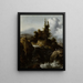 Paesaggio con cascata - Allaert van Everdingen — quadro incorniciato alla parete