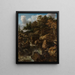Paesaggio svedese con una cascata - Allaert van Everdingen — quadro incorniciato alla parete