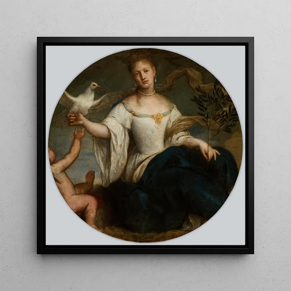 Allégorie de la Paix Femme avec un Pigeon - Anonyme