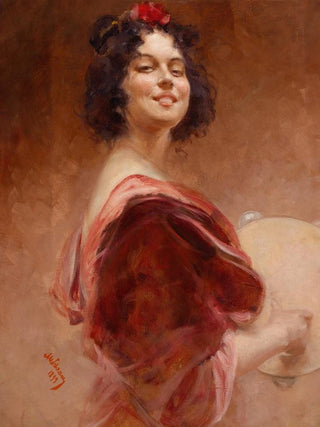 Alois Hans Schram - Zigeunerin mit Tambourin.webp
