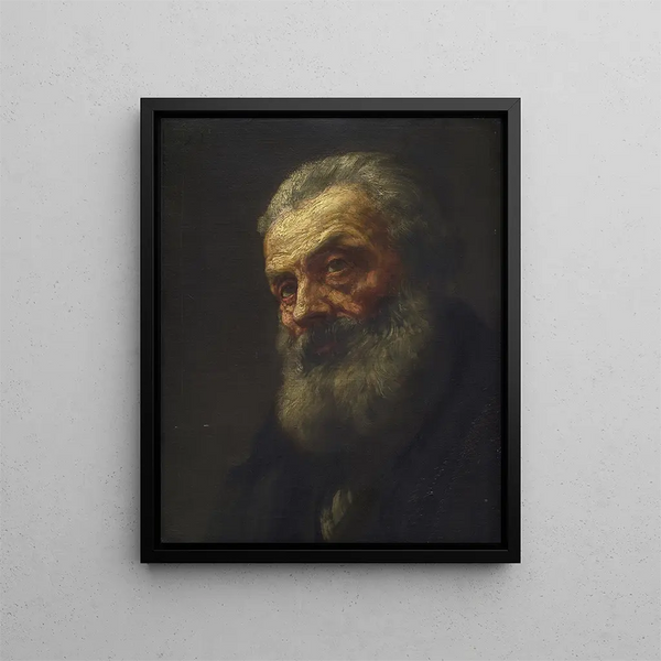 Ritratto di un uomo anziano - Alphonse Legros — quadro incorniciato alla parete