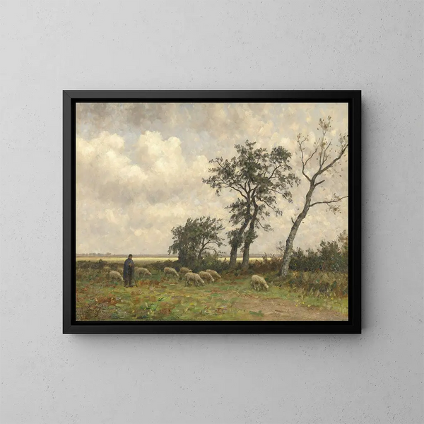 Paesaggio in Drenthe - Alphonse Stengelin — quadro incorniciato alla parete
