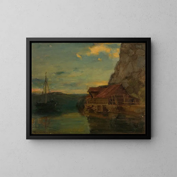 Fra Solsvik a Bergen - Amaldus Nielsen — quadro incorniciato alla parete
