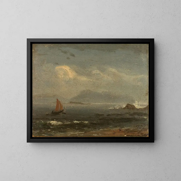 Atmosfera piovosa a Nua Ryvingen - Amaldus Nielsen — quadro incorniciato alla parete