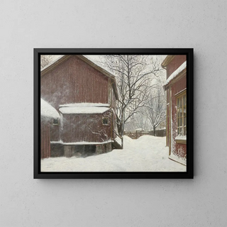 Snefokk a Majorstuveien 8 - Amaldus Nielsen — quadro incorniciato alla parete