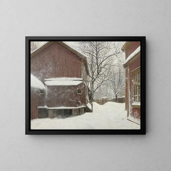Snefokk a Majorstuveien 8 - Amaldus Nielsen — quadro incorniciato alla parete