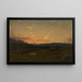 Tramonto vicino alla fattoria - Amaldus Nielsen — quadro incorniciato alla parete