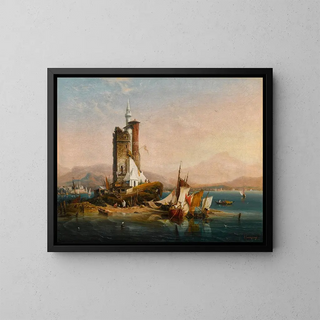 Muscat, Oman - Ambroise Louis Garneray — quadro incorniciato alla parete
