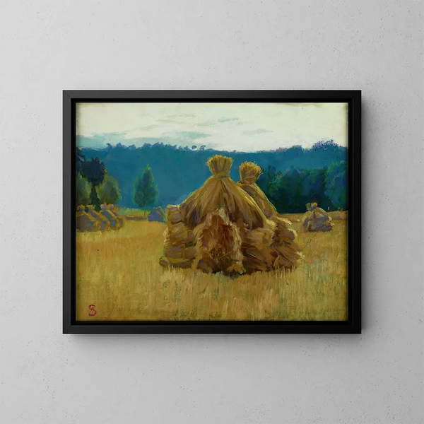 Mattina nel campo - Ambroży Sabatowski — quadro incorniciato alla parete