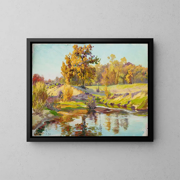 Autunno soleggiato - Ambroży Sabatowski — quadro incorniciato alla parete