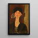 Beatrice Hastings davanti a una porta - Amedeo Modigliani — quadro incorniciato alla parete