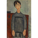 Fille debout en tablier noir - Amedeo Modigliani — vista dell’opera