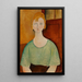 Fille en blouse verte - Amedeo Modigliani — quadro incorniciato alla parete