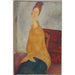 Riproduzione del dipinto Jeanne Hébuterne in maglione giallo - Amedeo Modigliani