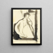 Senza titolo - Amedeo Modigliani — quadro incorniciato alla parete