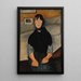 Giovane donna del popolo - Amedeo Modigliani — quadro incorniciato alla parete