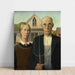 Riproduzione del dipinto American Gothic di Grant Wood