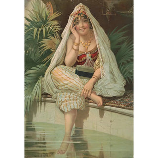 American Lithograph Co - Woman sitting with foot in water next to bar of soap.webp