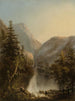 Un lago tra le montagne - Scuola Americana — vista dell’opera
